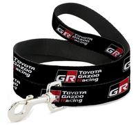 Toyota Pet Leash, Dog Leash, Toyota Gazoo Racing GR North America Logo Black White Red, 6 Feet Long 1.0 Inch Wide