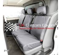 UK Custom Covers SC422GAD7 Tailored Heavy Duty Waterproof Rear Seat Covers (Split Seat Base) Grey - To Fit Toyota Proace Crew Cab 2016 Onwards