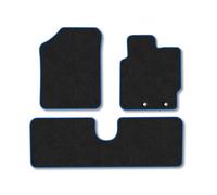 Toyota Yaris (2011-2020) Car Mats Accessories Tailored Fit Tufted-Pile Premium Carpet Blue Trim non-Slip Floor Mats Full Coverage Compatible Accessory Full Front & Rear Set Hand-Finished