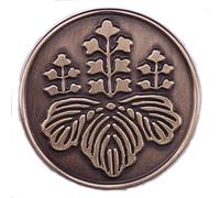 Toyotomi Clan Mon Hideyoshi Hiyoshimaru Samurai Family Japan Japanese Unification Emblem Crest Symbol Sigil 1.1" Enamel Pin Badge