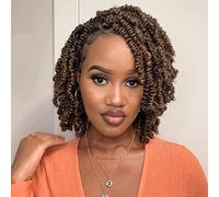 ToyoTress Bob Spring 10 inch Ombre Orange Twist Braiding Hair Extensions Synthetic Hair Extensions 7pcs T35