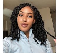 ToyoTress Bob Spring Braid Crochet Hair, 10 Inch, 7 Pieces (140 Strands), Natural Black Color, Cute & Versatile, Synthetic Braiding Hair Extensions (10 Inch) 1B