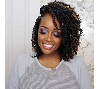 TOYOTRESS Tiana Passion Twist Hair - 10 Inch 2 Pieces Pre-Twisted Crochet Braids Ombre Blonde, Synthetic Braiding Hair Extensions (10 Inches, T27)
