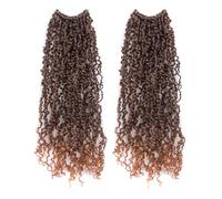 ToyoTress Yanky Crochet Hair 6 Inch 2 Packs (30 Threads/Piece) Pre-Twist Fluffy Spring Mini Braid Short Passion Premade Crochet Braids Ombre Braids (6