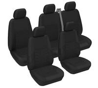 TOYOUN 5 Seater Full Set Van Seat Covers For Crew Vans & Combi Cars Black