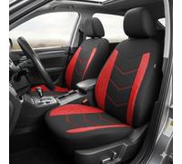 TOYOUN Car Seat Covers Breathable Universal Fit Front Seat Covers for Van Sedan SUV Front Pair Driver Red