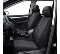 TOYOUN Front Pair Car Seat Covers - Universal Fit, Jacquard Cloth Auto Seat Covers - Set for Most Sedans, Vans, SUVs, Trucks - Airbag Compatible, Gray
