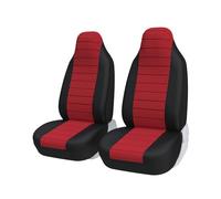 TOYOUN Universal Car Front Seat Covers Front Pair Cloth Seat Covers High Back Bucket Seat Car Seat Protector for Most Cars Van SUV, Red