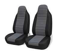 TOYOUN Universal Car Front Seat Covers Front Pair Cloth Seat Covers High Back Bucket Seat Car Seat Protector for Most Cars Van SUV, Gray