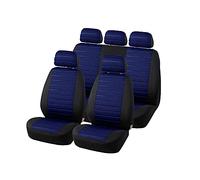 TOYOUN Universal Car Seat Covers Full Set Cloth Auto Seat Covers Set for Most Sedans, Vans, SUVs, Trucks, Car Seat Protector Front and Rear Back Seat Covers kit, Blue