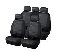 TOYOUN Universal Car Seat Covers Full Set - Jacquard Cloth for Most Sedans, Vans, SUVs, Trucks - Front and Rear Protector, Airbag Compatible - Gray
