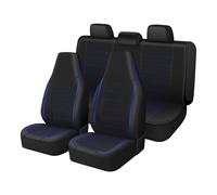 TOYOUN Universal PU Leather High Back Bucket Car Seat Covers Full Set Blue