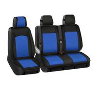 TOYOUN Universal Van Seat Covers Cloth Seat Cushions for 1+2 Van Seats Single Driver Double Passengers Seats Fit Most Vans Trucks Lorry Blue