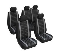 TOYOUN Universal Van Seat Covers Full Set for 5 Seater Grey Seat Covers Set