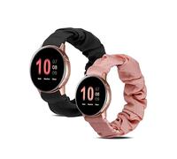 TOYOUTHS Elastic Scrunchie Straps Compatible With Samsung Galaxy Watch 7/6/5/4/Active 2 40mm 44mm/5 Pro 45mm/6 Classic/FE/3 41mm, 20mm Stretchy Loop Strap for Women, Pink/Black, S