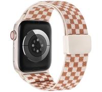 TOYOUTHS Stretchy Loop Strap with Magnetic Clasp Compatible with Apple Watch Straps Women 40mm 38mm 41mm 42mm, Cute Elastic Nylon Band for iWatch Series 11 10 9 8 7 6 5 4 SE 3 2 1, Starlight/Rose Pink