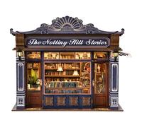 TOYQI Book Nook Kit, DIY Miniature Dollhouse Kit for Adults and Teens, Booknook Tiny House Kit Bookshelf Decoration 3D Wooden Puzzle Bookend for Valentine's Day Couple Lovers - Notting Hill Stories