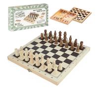 Toyrific Wooden Chess/Draughts/Backgammon 3-in-1 Game Board