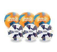 Toyrific 6 Pack Size 2 Pro Striker Footballs For Kids Aged 3-6, Classic Soccer Balls - Assorted Colours