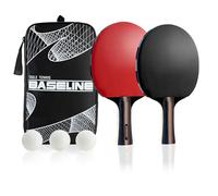 Toyrific Baseline Table Tennis Bats, High Performance Table Tennis Set with 3 Balls & Compact Storage Case