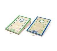 Grasshopper Games Cornhole Set, FSC Wooden Folding Boards with Carry Handles, Bean Bag Toss Game with 8 Bags, Family Outdoor Garden Game for All Ages