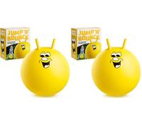 Toyrific | Jump N Bounce Space Hopper Retro Exercise Ball, Toothy, 20-24inch, Multiple Designs (Pack of 2)