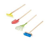 Toyrific Little Roots 4 Piece Long Handle Tool Set, Kids Gardening Tools