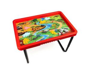 Toyrific Plastic Play Tray Table for Indoor and Outdoor Play - Farm and Safari
