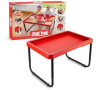 Toyrific Play Tray Activity Table for Kids, Sensory Play Tray, Kids Messy Play Table, Water and Sand Play Table, Outdoor and Indoor Use, Red