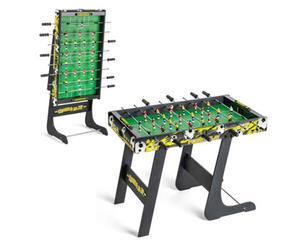 Toyrific Powerplay 3Ft Folding Football Table, Mini Table Football Game, Black, 3Ft