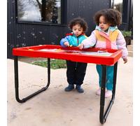 Toyrific Play Tray Activity Table for Kids, Sensory Play Tray, Kids Messy Play Table, Water and Sand Play Table, Outdoor and Indoor Use, Red