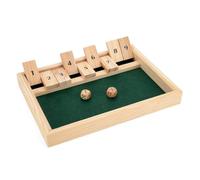 Toyrific Shut The Box Game for 2 Players, Wooden Table Dice Classic Kids Family Travel Game