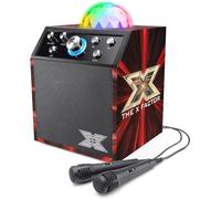 Toyrific | X Factor Karaoke Machine Set, Portable Speaker with LED Disco Lights, Bluetooth, 2 Microphones for Kids and Adults