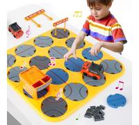 Toys Age 3 4 5 6 7 8 Year Old Boy Girl Gifts, 34 PCS Track Board Puzzle Games Gifts For 3-8 Year Olds Boys Sensory Toys Cars For 3-8 Year Olds Boys Halloween (Truck)