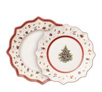 - Toy's Delight Set of Plates 8 Pieces, Microwave Safe, Large