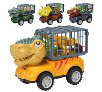 Toys Dinosaur - Dinosaur Construction Vehicle, 4 Sets Of Dinosaur Toy Vehicles | Various Engineering And Two Small Dinosaurs, Excavator Set, Push And Go
