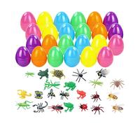 Toys Easter Eggs - Twenty Four Pack Novelty Fillers, Cute Creature Learning Playset | Sensory Interaction Classroom Reward Items | For Kids t0ddlers Party Basket Decoration Teaching Games