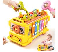 Toys for 1 2 3 Year Old Boys, 8-in-1 Montessori Baby Toy, Toddler Educational Toy for 1 2 3 Year Old Boys Girls | Fine Motor Skills Activity Centre with Xylophone, Carrot Harvest, Worm Catching & More