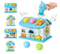 Toys for 1+ Year Old Girl Gifts: Montessori Musical Toddler Toys Age 1-2, 13-in-1 Multi-Functional House Educational Baby Toy 6-18 Months, First Birthday Gift for 1 2 Year Old Girls Boys Kids
