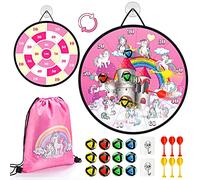 Toys for 3-12 Year Old Girls, Unicorn Gifts for Girls Kids Dart Board Set Girls Toys Age 3-10 Year Old Gifts for 3-9 Year Old Girl Christmas EVE Gifts for Kids Stocking Fillers Girls Birthday Presents