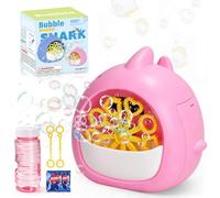 Toys for 3-8 Year Olds Kids: Shark Bubble Machine for Kids Automatic Bubble Maker Gifts for Age 3 4 5 6 7 8 Baby Toddlers Girls Boys Birthday Bubble Blower for Summer Outdoor Bath Garden Party (Pink)