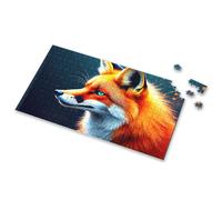 Toys For Ages 2-4 A Vibrant Fox With Striking Blue Eyes Picture Puzzle Puzzle Activity Books For Kids Ages 6-8(1000PCS)