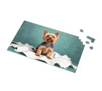 Toys For Ages 2-4 Adorable Yorkshire Terrier On Paper Background Picture Puzzle Easter Gifts For Toddlers Girl Toys Age 4-5(300PCS)