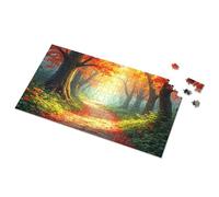 Toys For Ages 2-4 Autumnal Pathway In The Enchanted Forest Picture Puzzle Puzzle Board Jigsaw Puzzles 1000 Pieces(300PCS)