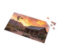 Toys For Ages 2-4 Desert Sunset At The Old Windmill Cabin Picture Puzzle Easter Gifts For Toddlers Girl Toys Age 4-5(300PCS)