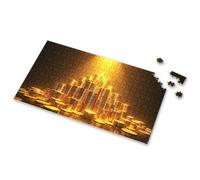 Toys For Ages 2-4 Golden Coins Piled High Under Bright Light Picture Puzzle Puzzle Activity Books For Kids Ages 6-8(1000PCS)