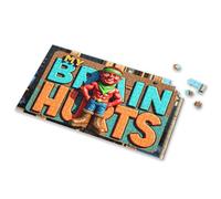 Toys For Ages 2-4 Muscular Man With 'My Brain Hurts' Sign Picture Puzzle Puzzle Activity Books For Kids Ages 6-8(300PCS)