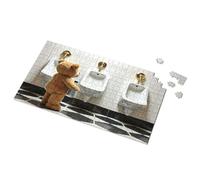 Toys For Ages 2-4 Teddy Bear At The Urinals Picture Puzzle Easter Gifts For Toddlers Girl Toys Age 4-5(1000PCS)