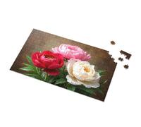 Toys For Ages 2-4 Three Beautiful Peonies In Red, Pink, And White Picture Puzzle Toys For Ages 2-4 Outfoxed Game For Kids(500PCS)