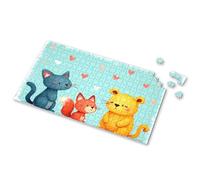 Toys For Ages 2-4 Three Cute Animals With Hearts Picture Puzzle Puzzle Activity Books For Kids Ages 6-8(500PCS)